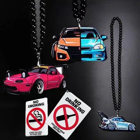 High - grade acrylic car modification model car mirror hanging pendant Wheel Hub air freshener car hanging perfume pendant