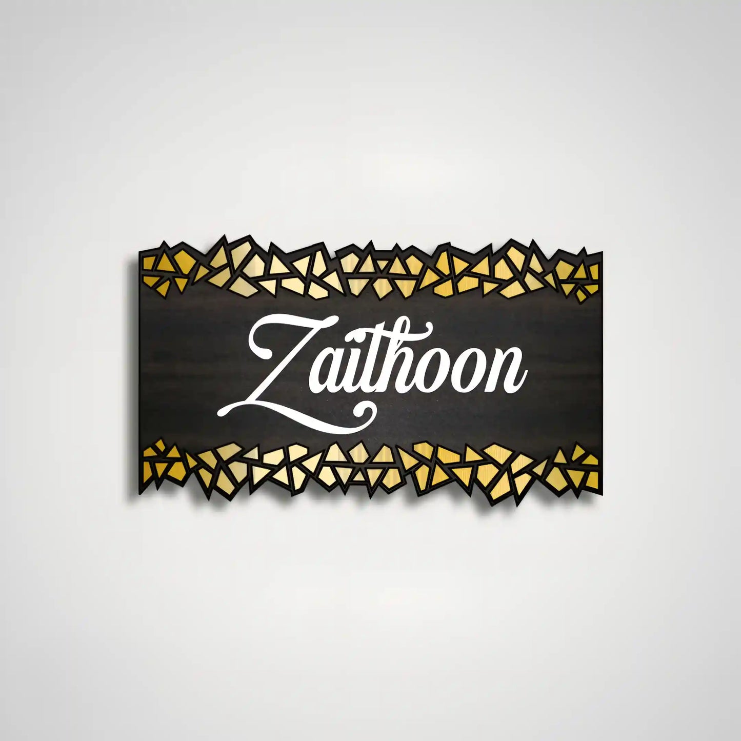 Black Acrylic Name Plate