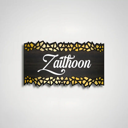 Black Acrylic Name Plate
