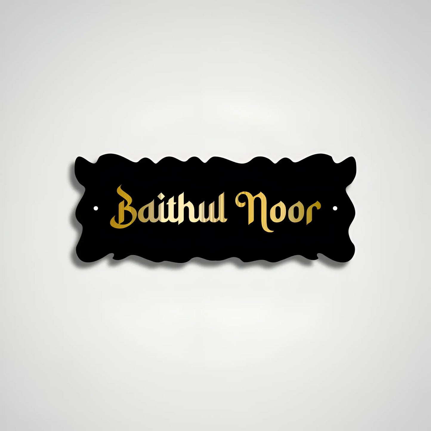 Black Acrylic Name Plate