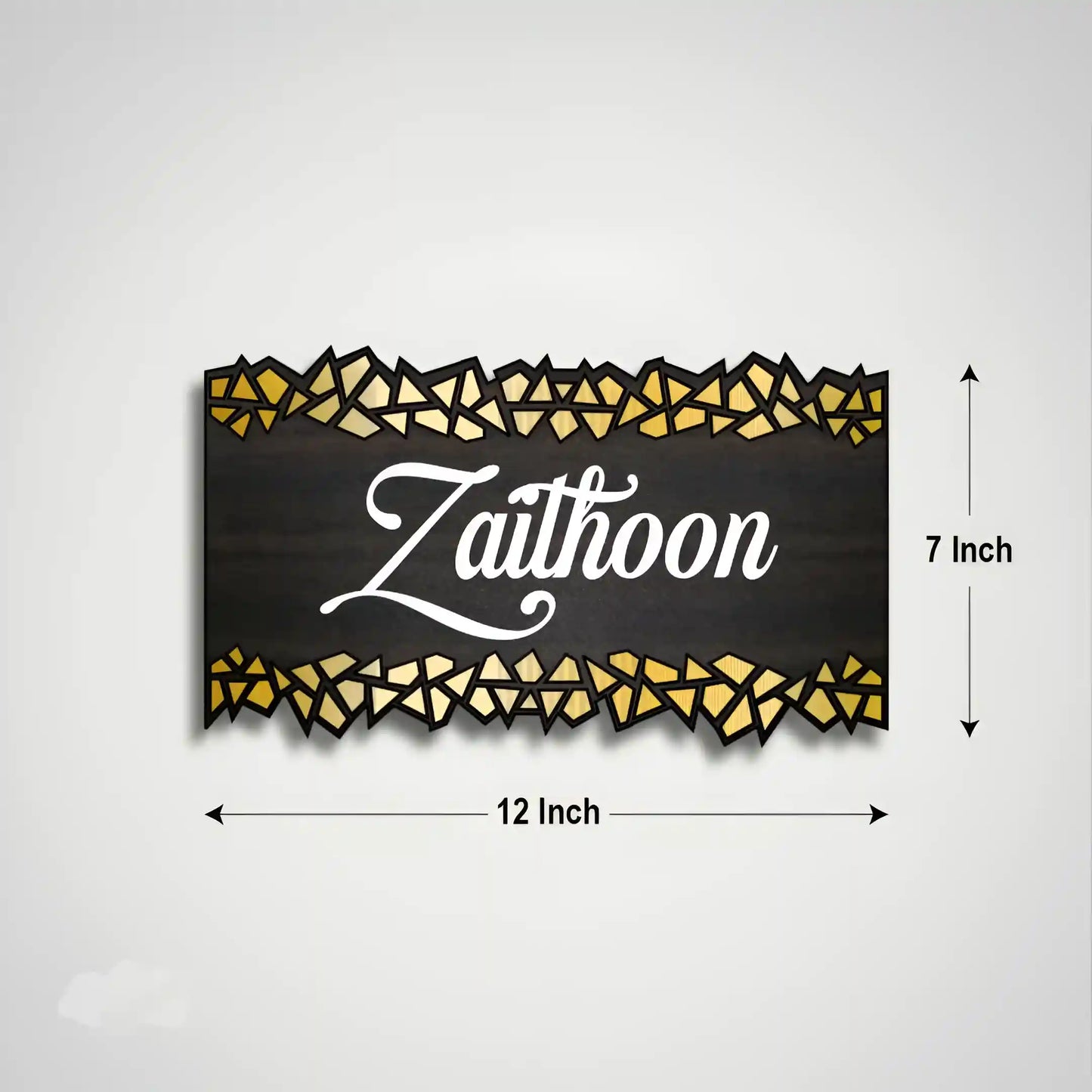 Black Acrylic Name Plate