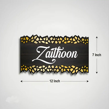 Black Acrylic Name Plate