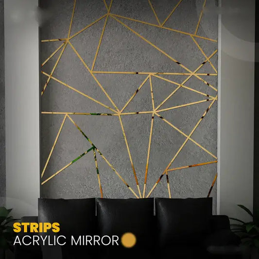 Acrylic Mirror Strips Decor - (1x12 inches)