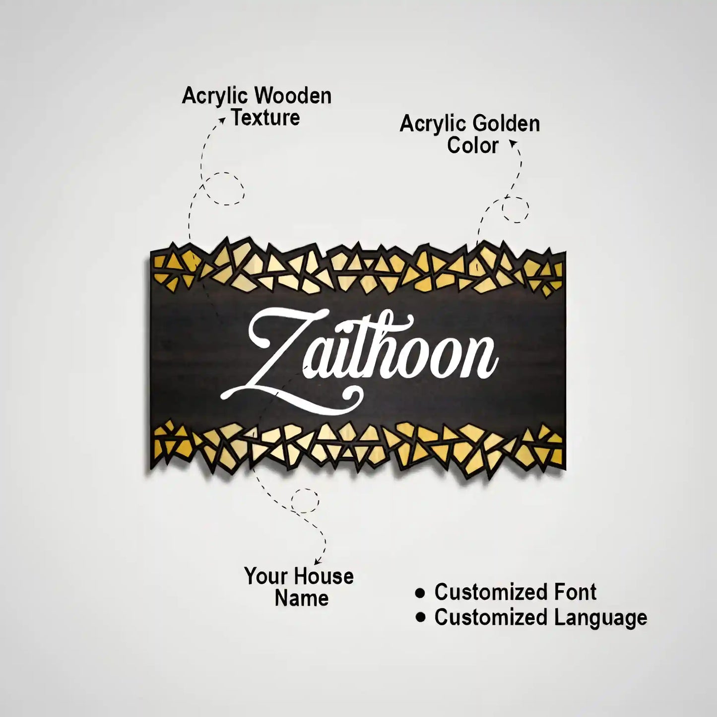 Black Acrylic Name Plate